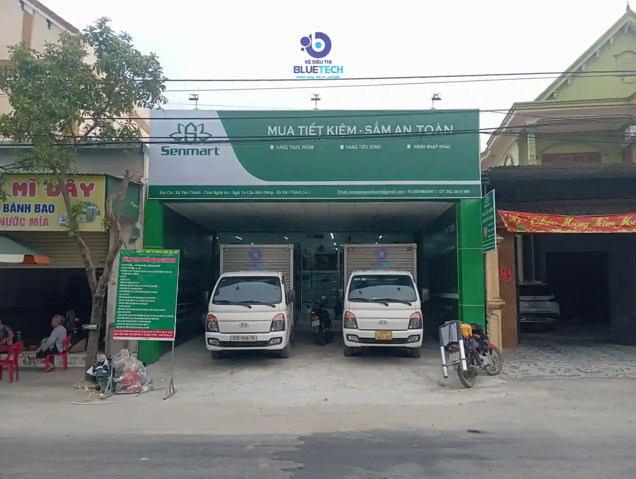 xe tai van chuyen ke sieu thi tai nghe an cho du an senmart yen thanh